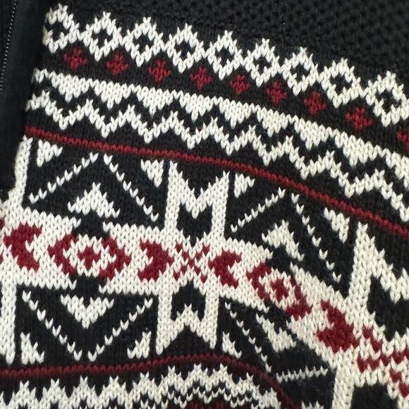 New Men's Size XXL Izod Black Quarter Zip Sweater Amazing Glaze Winter Knit NWOT - Picture 6 of 16